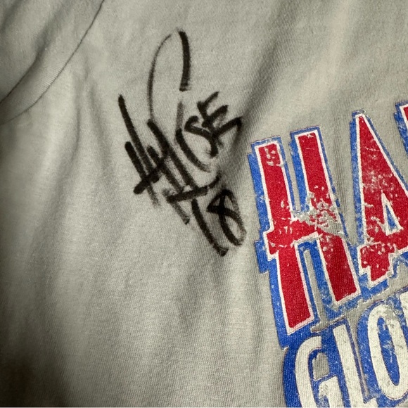 Harlem Globetrotters unisex American classic T-shirt size M with four signatures - Picture 7 of 11